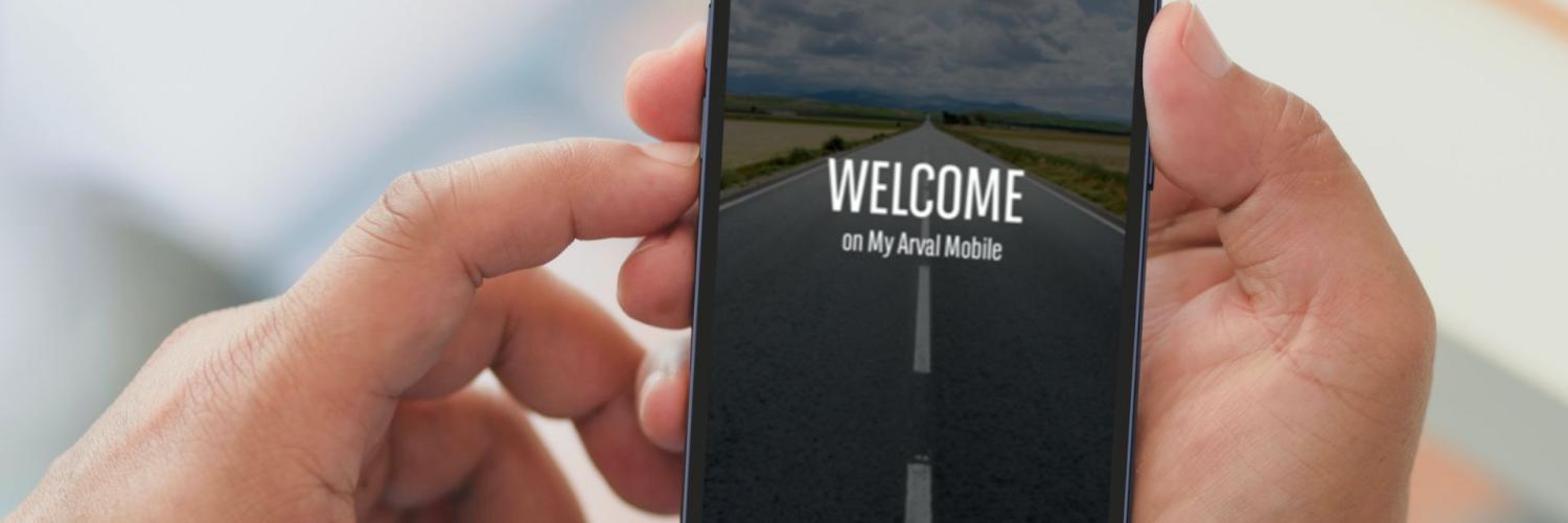 My Arval Mobile App 2 - DK Hands holding phone with My Arval Mobile App open
