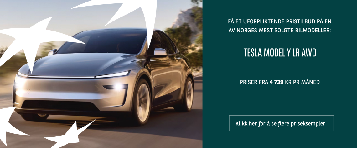 Privatleasing med Tesla banner